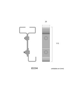 Soporte viga ipn 10 zinc 2