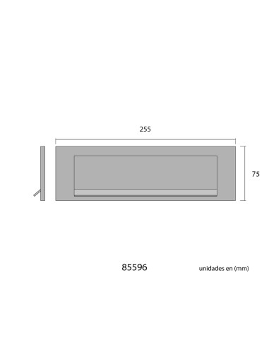 Placa de cartas para puerta de aluminio 25,2 x...