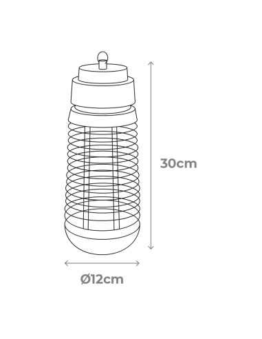 Mata insectos electrico 1x6w 25m² ø12x30cm edm