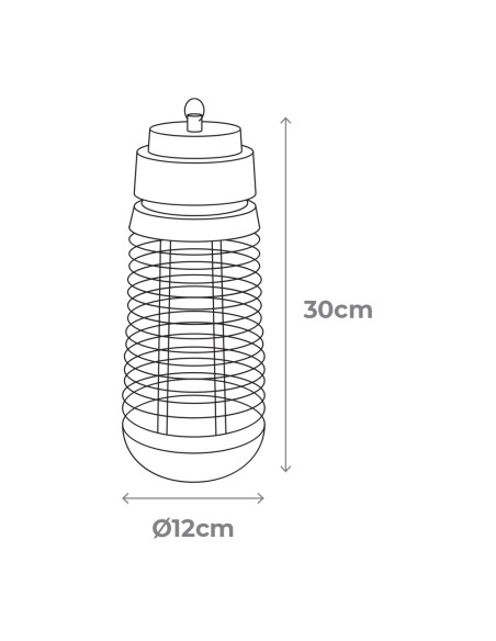 Mata insectos electrico 1x6w 25m² ø12x30cm edm