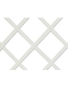 Celosia de plastico 1 x 2 m color blanco perfil de listones 22 x 6 mm