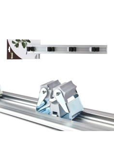 Colgador de aluminio para 4 herramientas 48x5,5x1cm 2