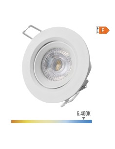 Downlight led empotrable redondo 5 w 6400 k luz fria color blanco ø9 cm
