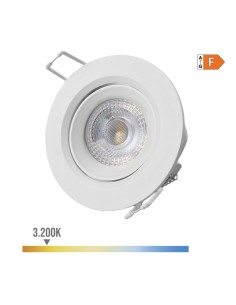 Downlight led empotrable redondo 5 w 3200 k luz calida color blanco ø9 cm