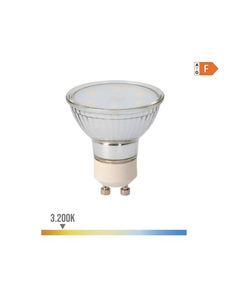 Bombilla dicroica cristal led gu10 5 w 400 lm 3200 k luz calida ø5 x 5,5 cm