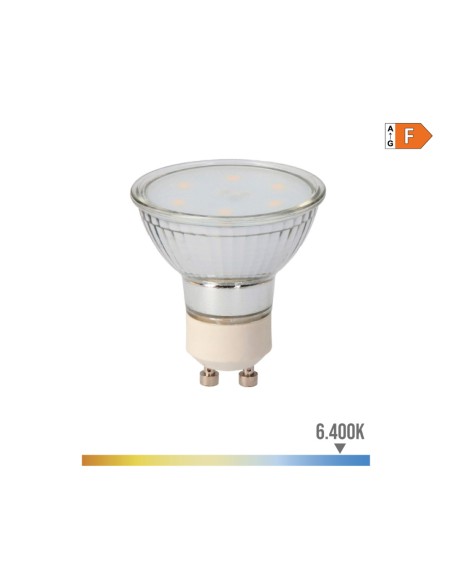 Bombilla dicroica cristal led gu10 5 w 400 lm 6400 k luz fria ø5 x 5,5 cm