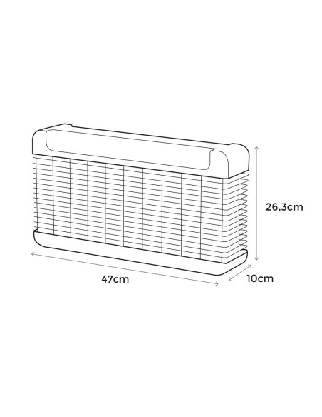 Mata insectos profesional electronico con led 13w 150m² 47x10x26,3cm color negro edm