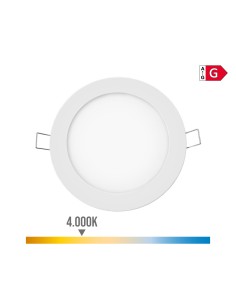 Mini downlight led empotrable redondo 6 w 4000 k luz dia color blanco ø11,7 cm