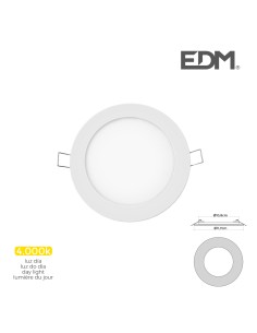 Mini downlight led empotrable redondo 6 w 4000 k luz dia color blanco ø11,7 cm 2