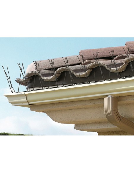 Varilla disuasoria para aves, anti palomas, acero inoxidable 100 x 2,5 x 11 cm