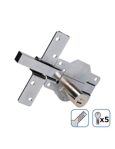 Cerrojo de seguridad color níquel incluye 5...