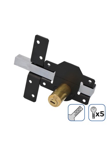 Cerrojo de seguridad con 5 llaves de seguridad,...
