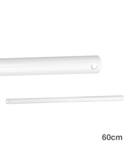 Tubo 60cm blanco prolongador para ventilador techo
