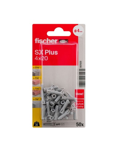 Taco sx plus ø4 x 20 mm, blister 50 uds