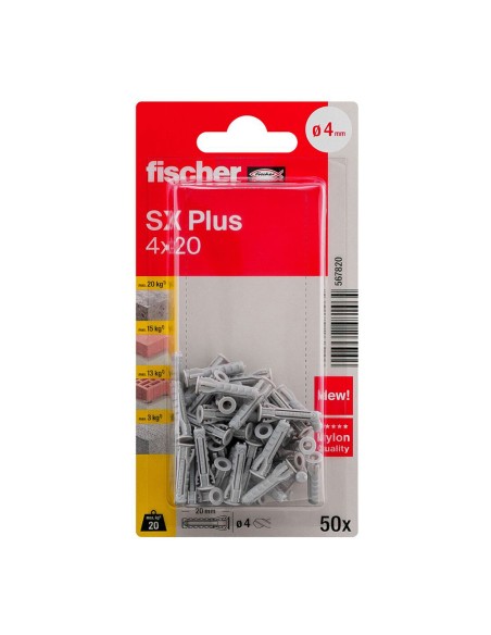 Taco sx plus ø4 x 20 mm, blister 50 uds