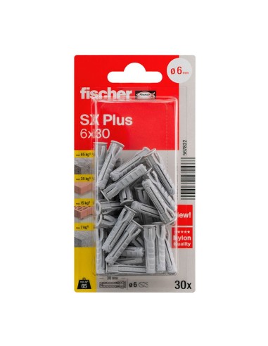 Taco sx plus ø6 x 30 mm, blister 30 uds