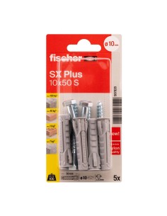 Tacos sx plus sk nv ø10 x 50 mm + tornillos ø7 x 65 mm, blister 5 uds 2