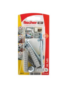 Tacos wl ø7 x 60 mm + tornillos ø7 x 65 mm, blister 4 uds 2