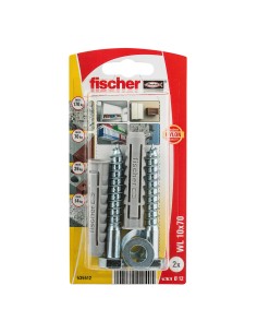 Tacos wl ø10 x 80 mm + tornillos ø10 x 80 mm, blister 2 uds 2