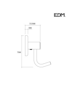 Colgador doble cromada 2