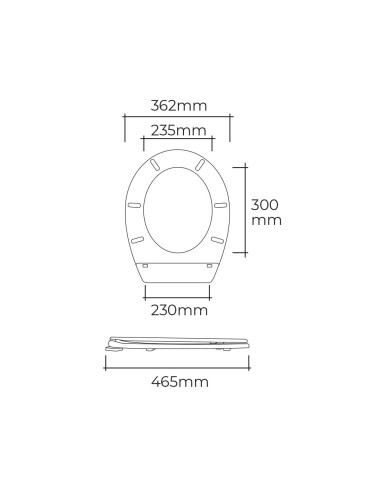Tapa wc basic con tornillos