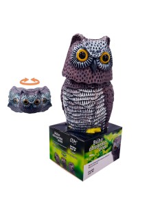 Buho con cabeza giratoria ahuyenta aves 20x38x16cm edm 2